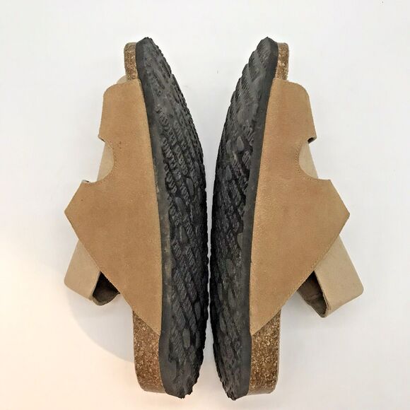 Project Cloud Venita Slides Women's 7.5 Tan Suede Leather Memory Foam Sandals - Picture 7 of 10